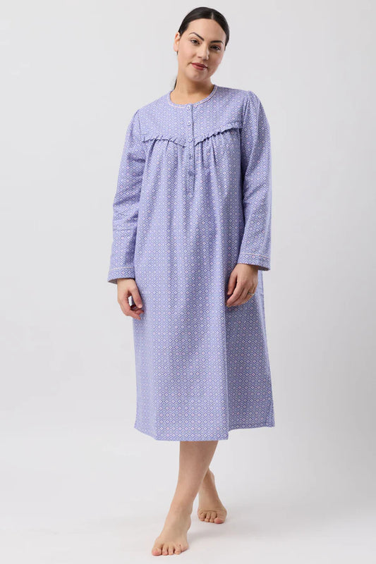SCHRANK: Fleur De Lys Flannelette Nightie