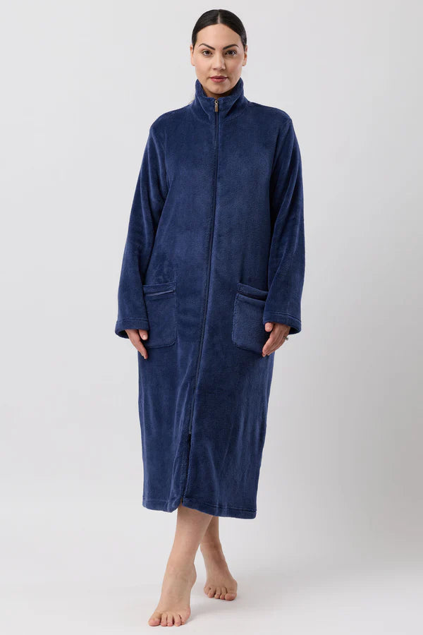 Schrank: Mid Length Zip Dressing Gown