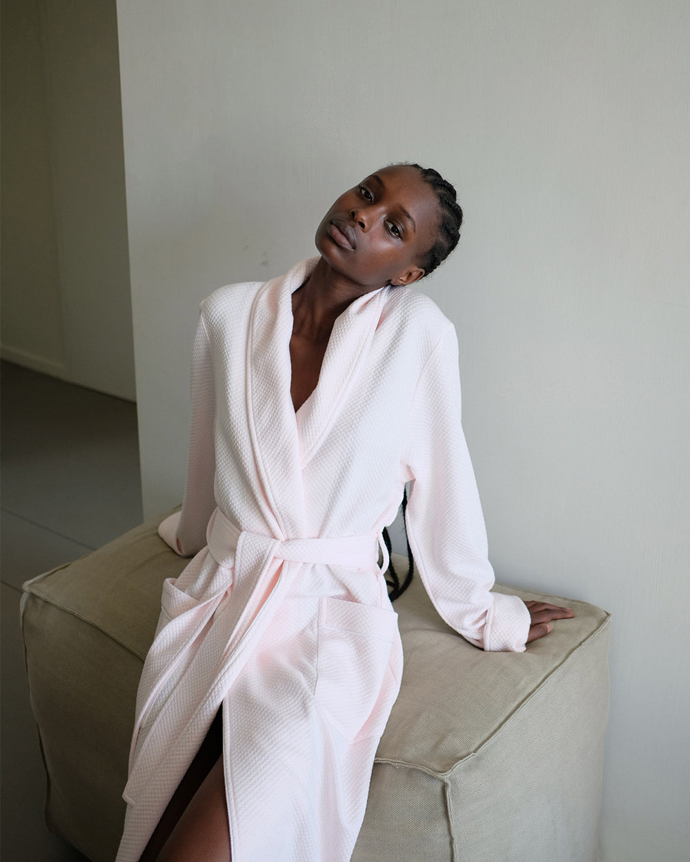 Pluto: 'Sylvie' Long Sleeve Long Wrap Dressing Gown