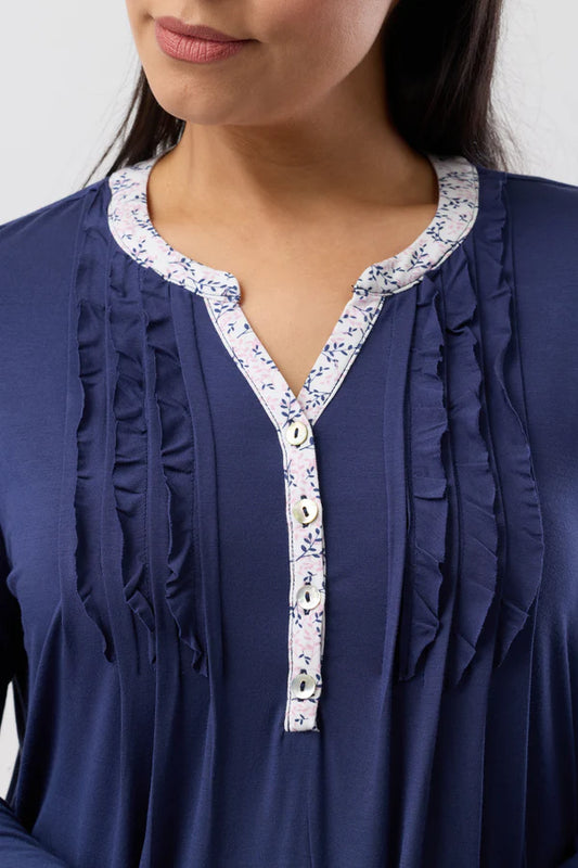 YUU: Jardin Long Sleeve Ruffle Nightie