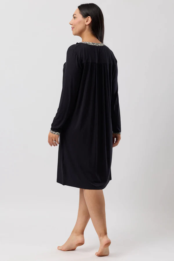 YUU: Leopard Long Sleeve Nightie