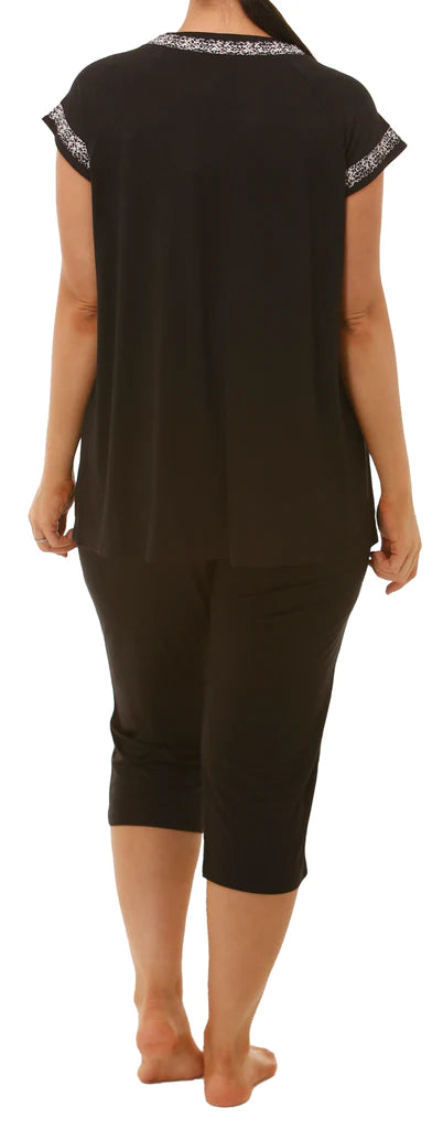 Yuu: 'Leopard' Pyjama Set Black