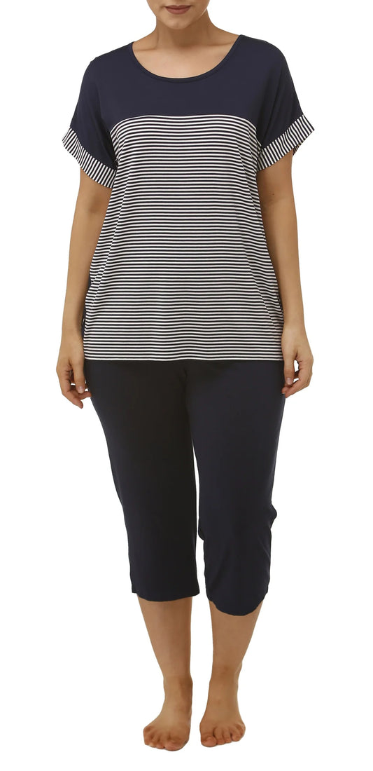 Yuu: 'The Hamptons' Pyjama Set Navy Y220