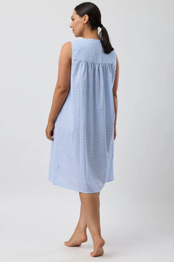 SCHRANK Geo Blue Sleeveless Nightie