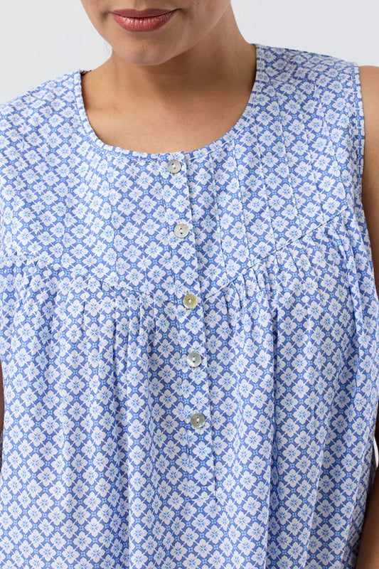 SCHRANK Geo DBlue Sleeveless Nightie