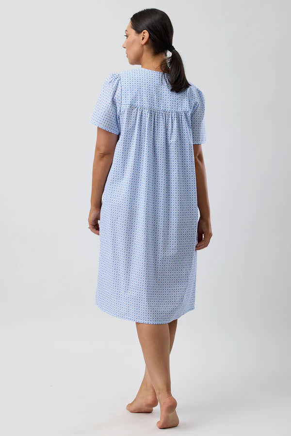 SCHRANK Geo Blue Short Sleeve Nightie