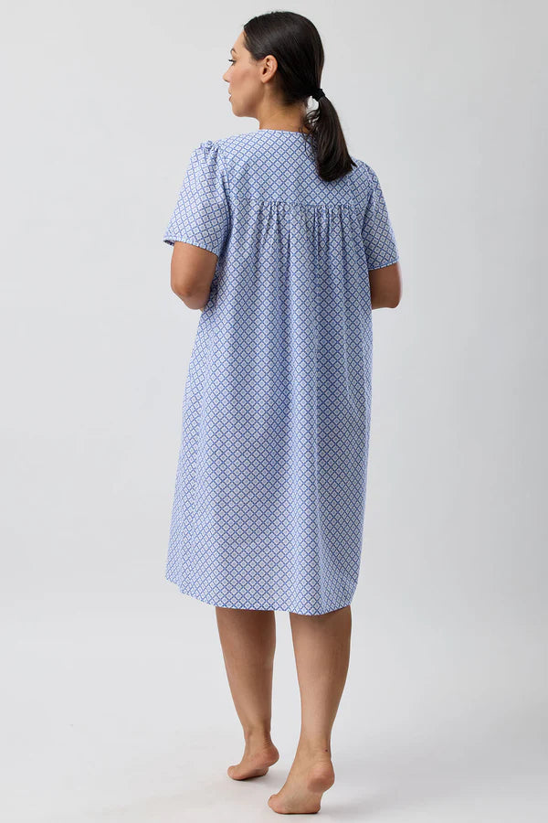 SCHRANK Geo DBlue Short Sleeve Nightie