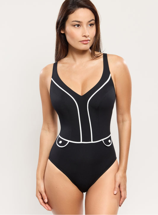 Empreinte: Attitude One-piece - V-shaped neckline