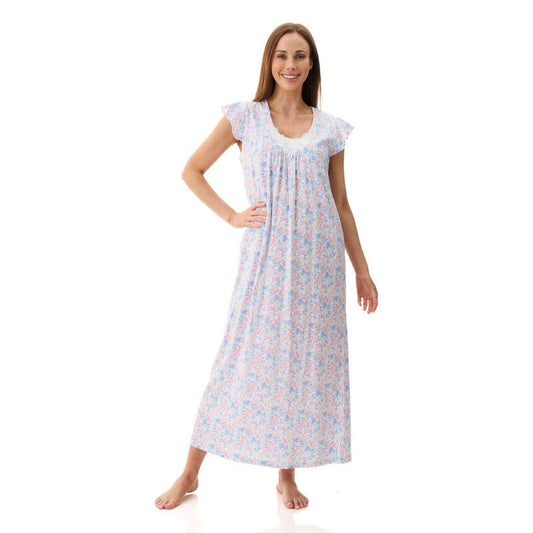 GIVONI Penny Long Length Flutter Sleeve Nightie