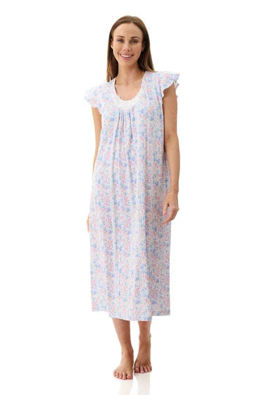 GIVONI Penny Mid Length Flutter Sleeve Nightie