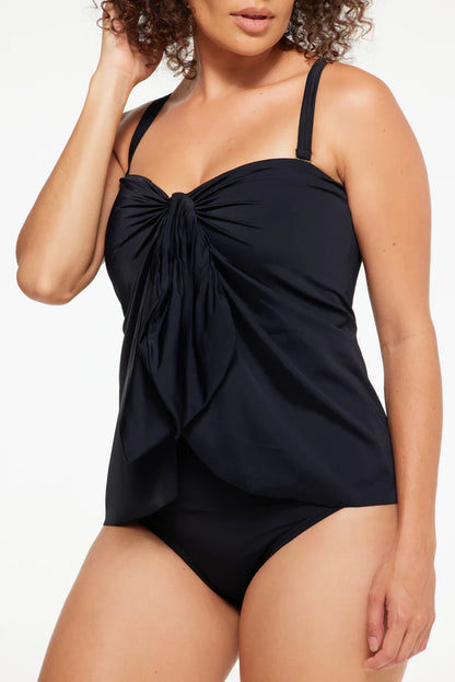 Togs: Black Swimdress Overlay One Piece