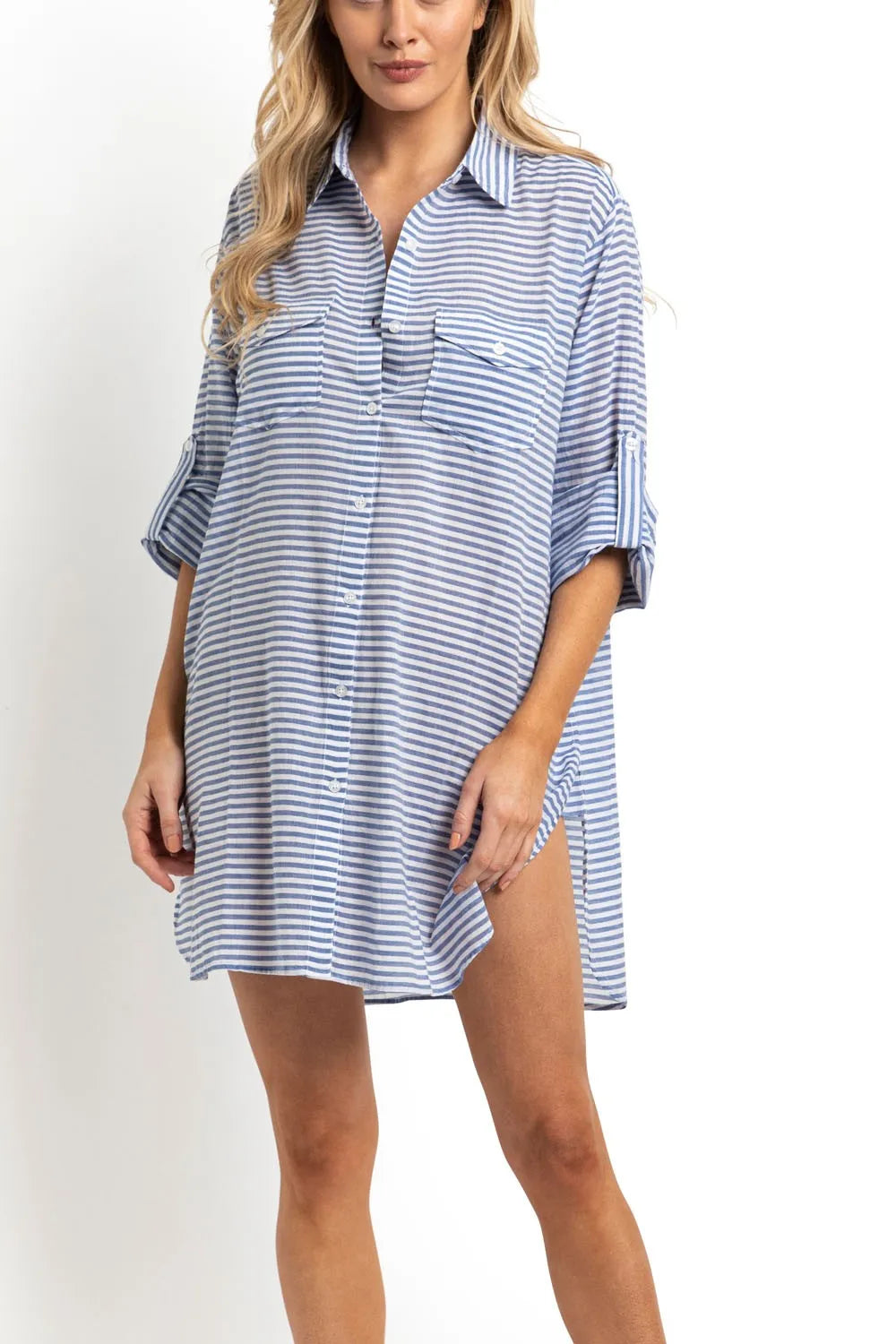 Sunseeker: Summer Stripe Button Through Shirt