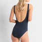 Jantzen : Maja Gathered Surplice One Piece - Navy