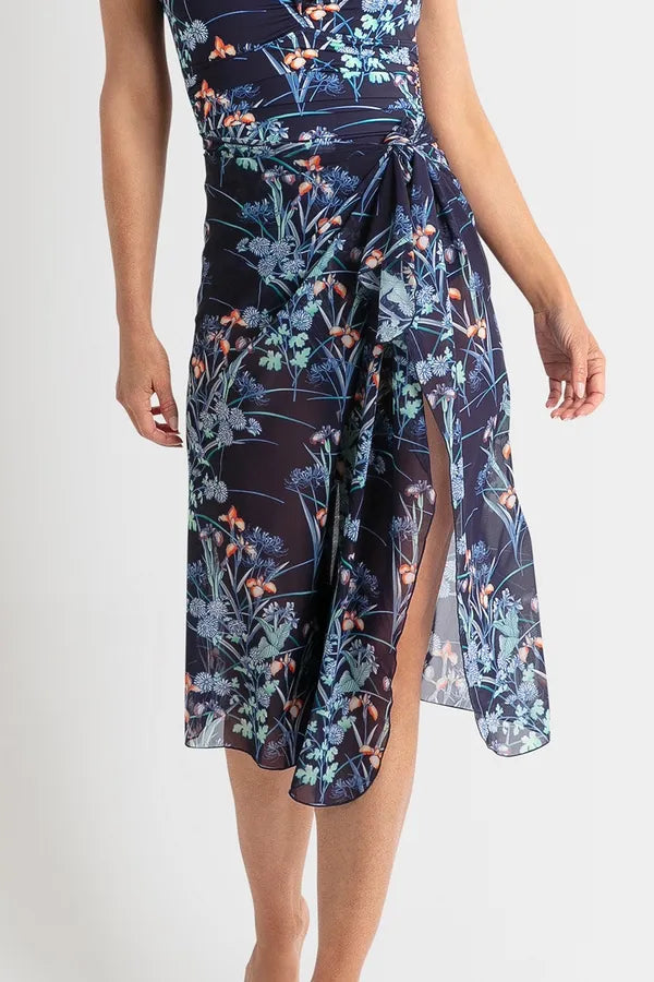 Jantzen : Midi Mesh Sarong - Navy