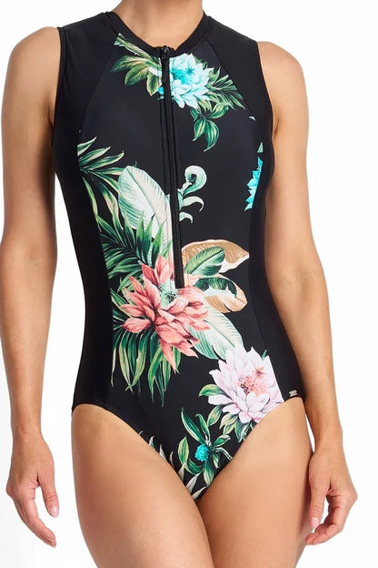 Jantzen: Jantzen Select Active Zip Front Mastectomy One Piece