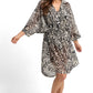 Jantzen: Seashells Gathered Midi Mesh Dress