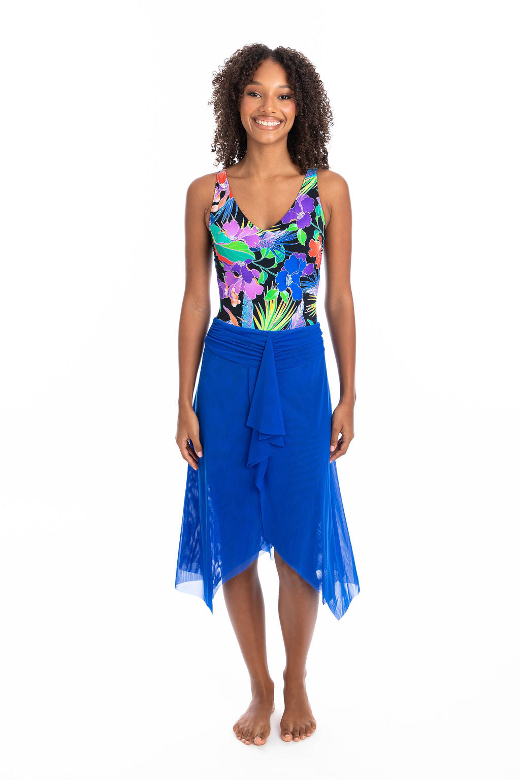 Togs: Mesh Frill Skirt Cobalt