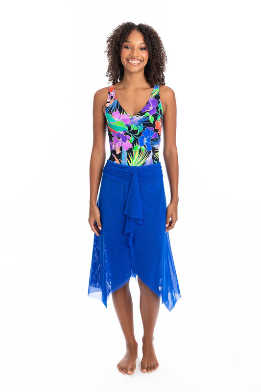 Togs: Mesh Frill Skirt Cobalt