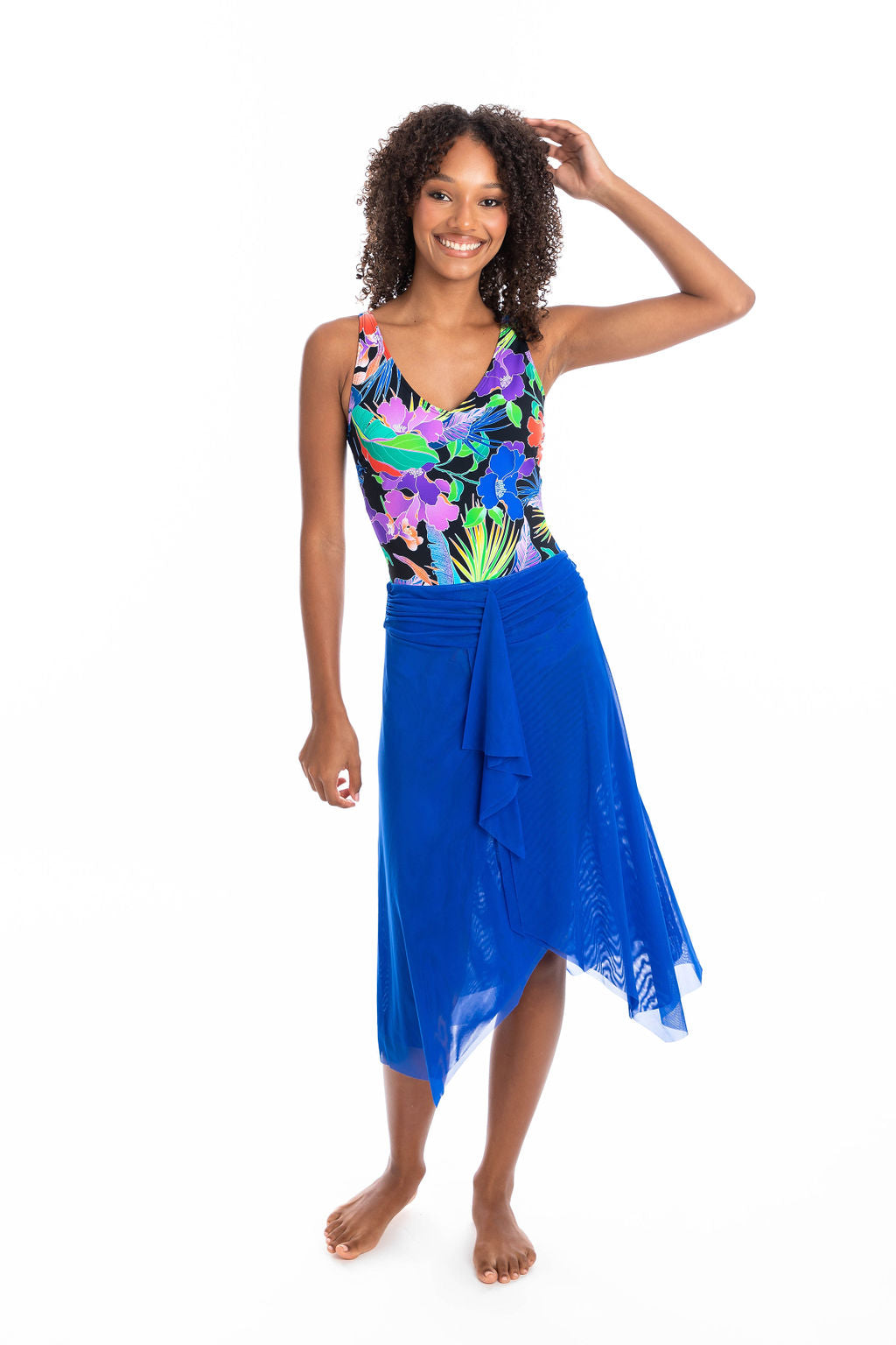 Togs: Mesh Frill Skirt Cobalt