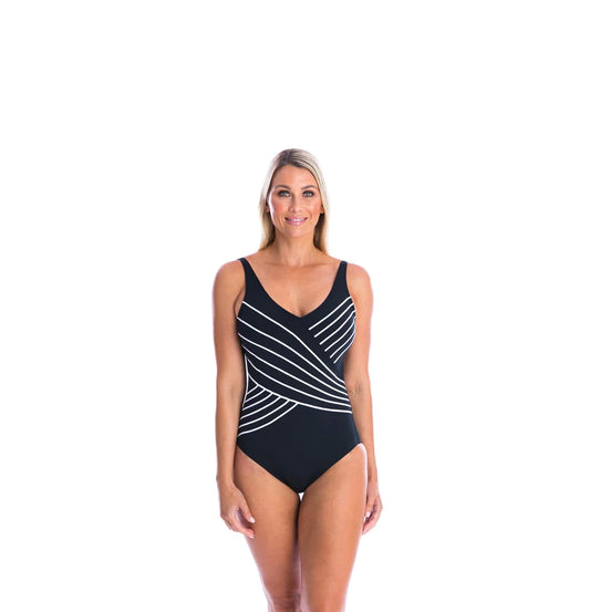 Togs: Pool Chlorine Resistant Cross Binding One Piece Bather