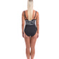 Togs: Ink V Neck Binding One Piece Bather