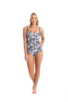 Togs: Ink Sweetheart Ruched One Piece Bather