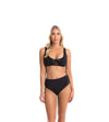 Togs: Solid Black Eyelet Bikini Top