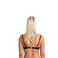 Togs: Solid Black Crossover Bikini Top