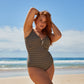 Jantzen: Linx Gathered Bar Front DD/E One Piece Bather