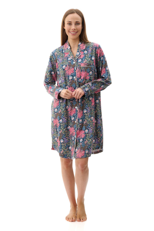Givoni: Cassidy Short Sleepshirt Button up