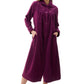 Givoni: High Pile Mid Button Front Gown