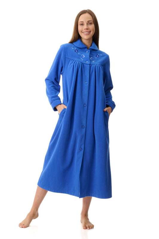 Givoni: High Pile Mid Button Front Gown