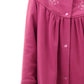 Givoni: High Pile Mid Length Gown with Button Front.