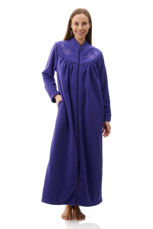 Givoni: High Pile Long Zip Front Gown