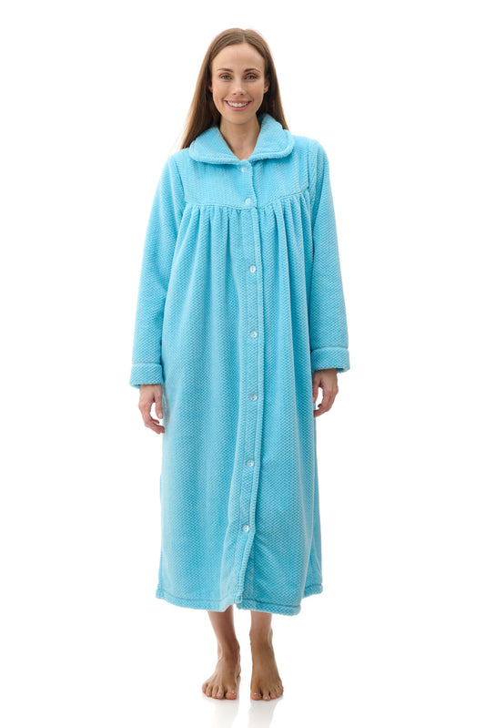 Givoni: Dimple Long Gown with Button Front