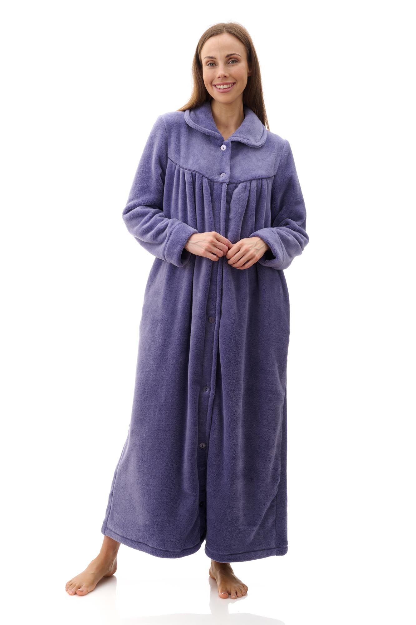 Givoni: LUX Polar Long Length Gown.  Full button Front Opening.