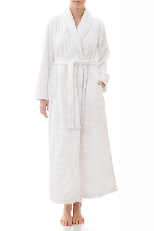 Givoni: Long Length Gown, Wrap with Collar. 'Brick'