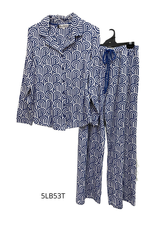 Givoni:  Long Pyjama, Long Sleeve, Bamboo Cotton Mix 'Turnabouts'