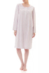 Givoni: Short Nightie with Long Sleeves.  Pintucks. 'Mae'