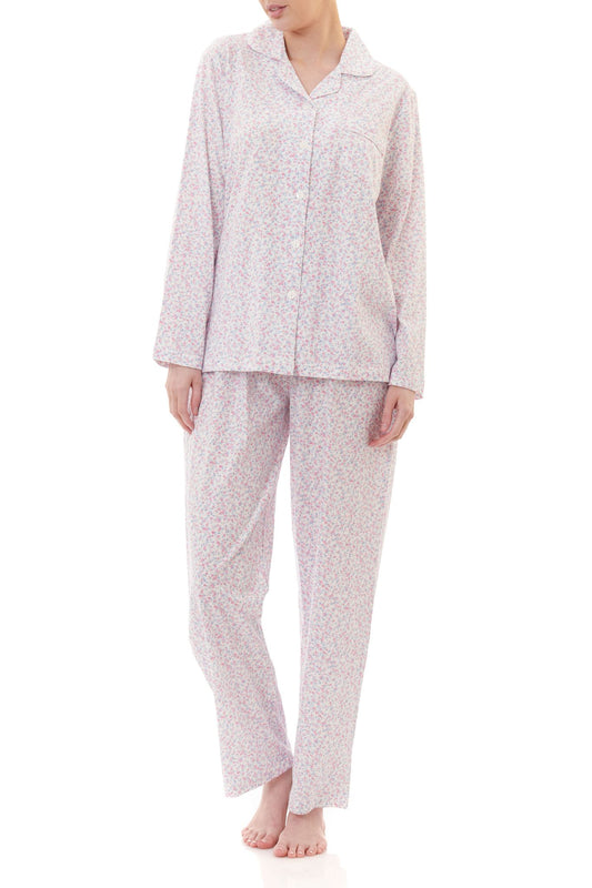 Givoni: Long Pyjama with Long Sleeves. Button Front. 'Mae'