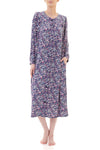 Givoni: Mid Length Button Gown. Long Sleeves.  'Hazel'