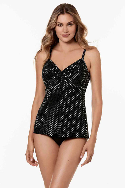 Miraclesuit: Pin Point Love Knot Tankini Top