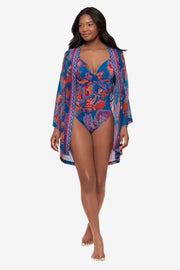 Miraclesuit: Kimono Cover Up in Decoupage