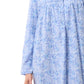 GIVONI:  FL Kora Print Mid Length Collared Nightie