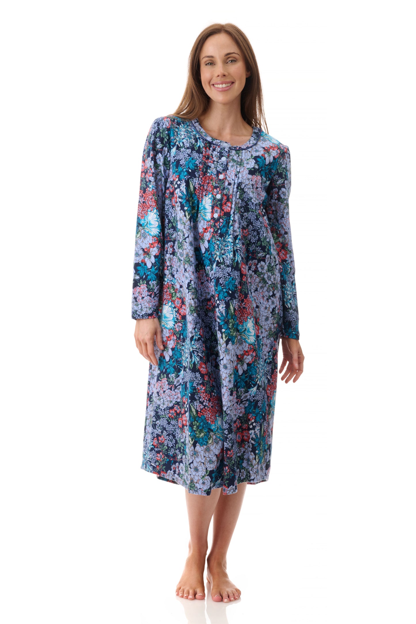 GIVONI:  FL Frida Print Mid Length Nightie