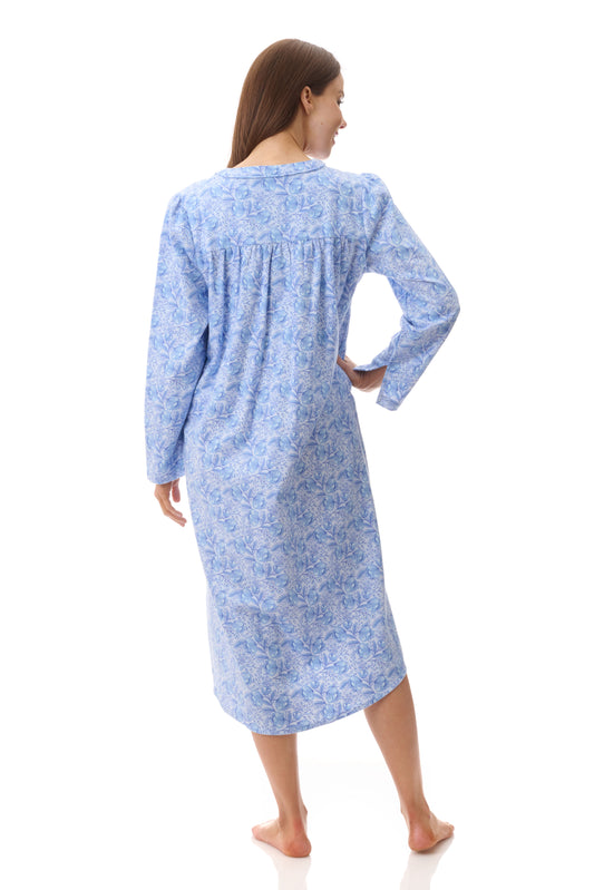 GIVONI:  FL Kora Print Mid Length Nightie