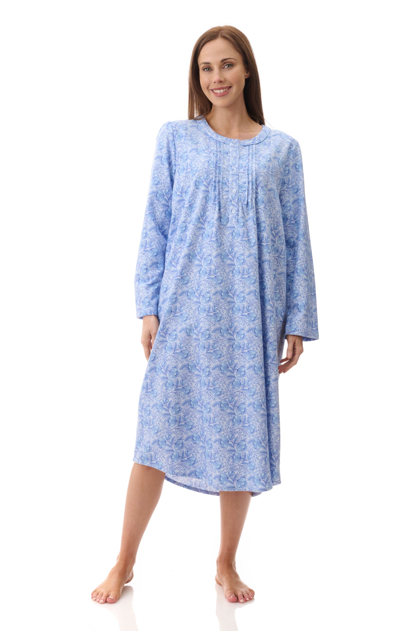 GIVONI:  FL Kora Print Mid Length Nightie