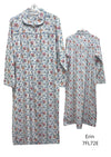 Givoni:  Flannelette Long length nightie Long Sleeves 'Erin'