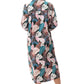 GIVONI:  FL Lulu Print Mid Length Collared Nightie