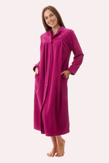 GIVONI GB Mid Length Button Dressing Gown